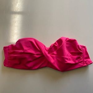 Victorias Secret pink strapless bathing suit top, size 36A